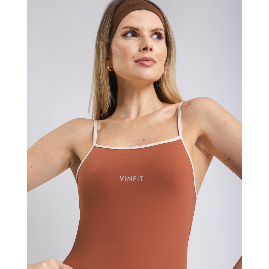 Macaquinho Bicolor em Poliamida para academia Alça fina Zero Transparência em Oferta na Shopee