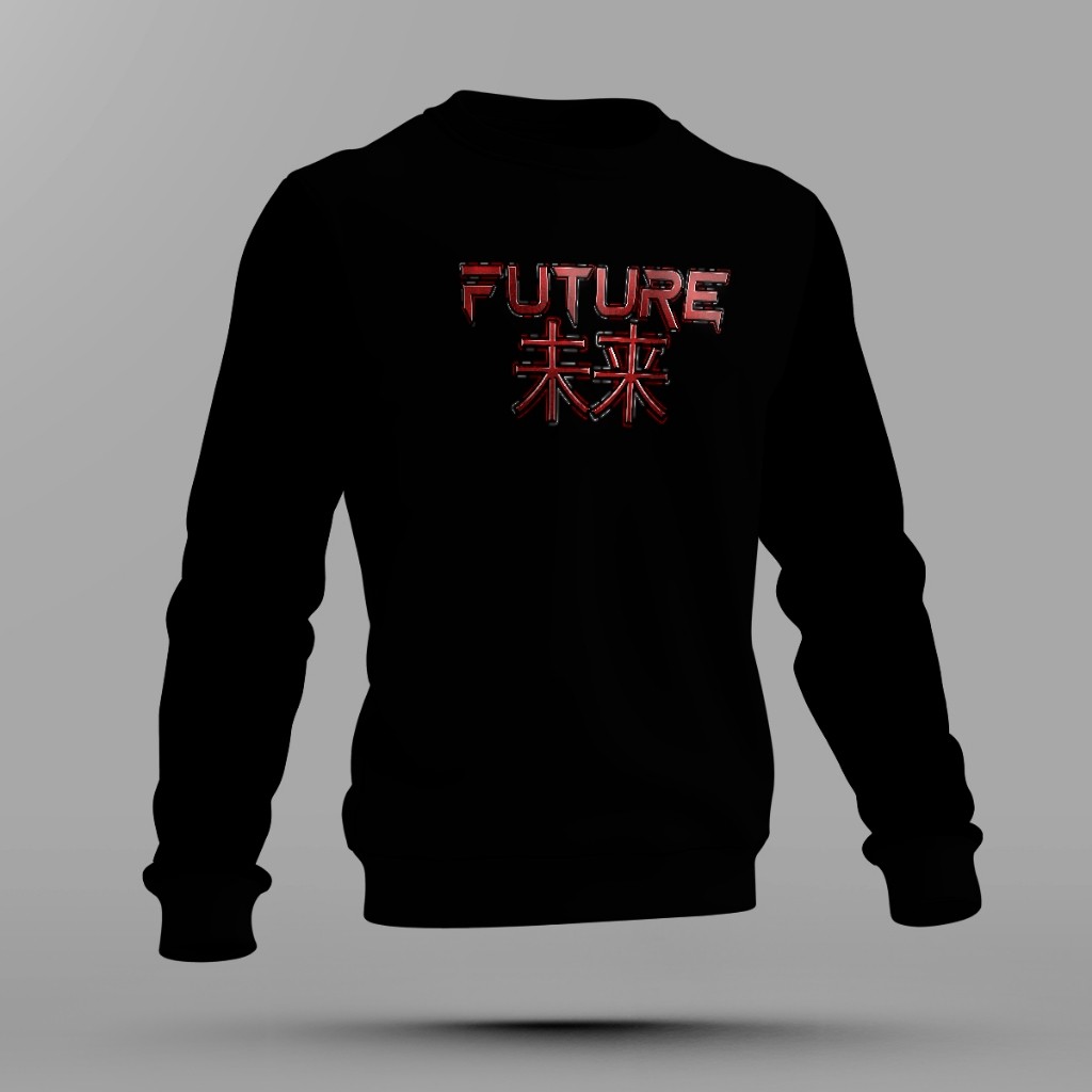 Moleton Gola Redonda " Future " Flanelado Super Confortavel Tecido Premium