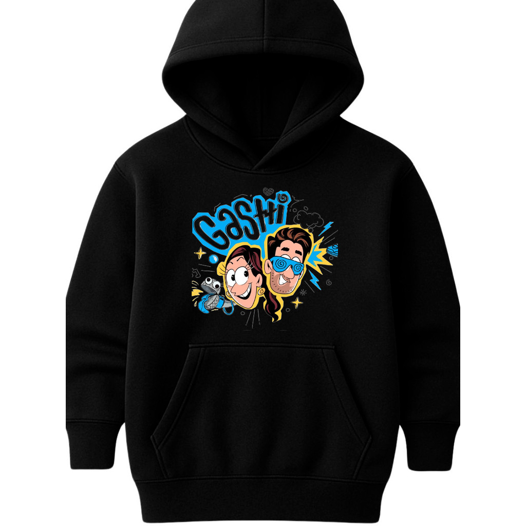 Casaco Moletom Canguru Youtuber Gashi Blusa De Frio Gabriel e Shirley Agasalho Infantil Unissex Menino Menina