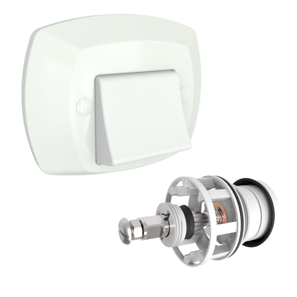 KIT REPARO VÁLVULA DOCOL 1"1/2" + ACABAMENTO BRANCO DESCARGA