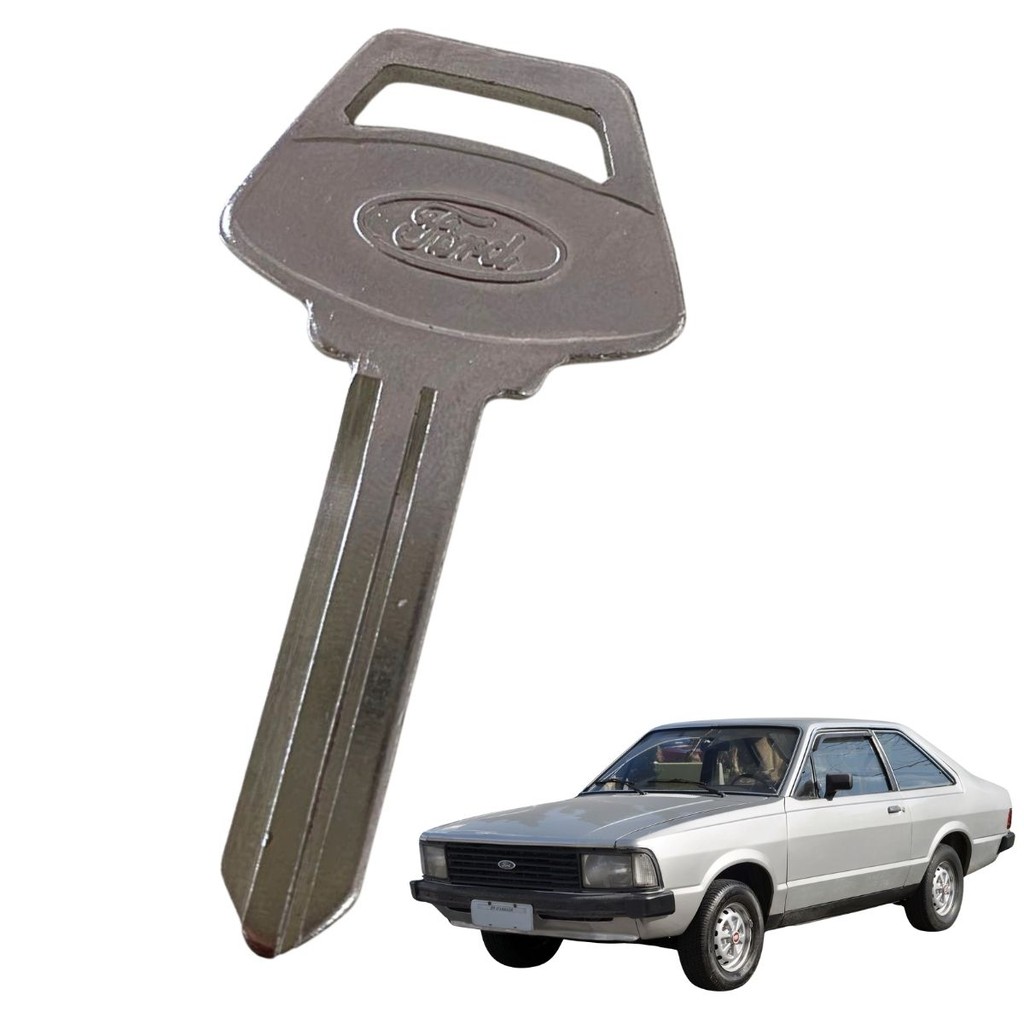 Chave Ford Corcel II Metálica Yale Original Com Friso