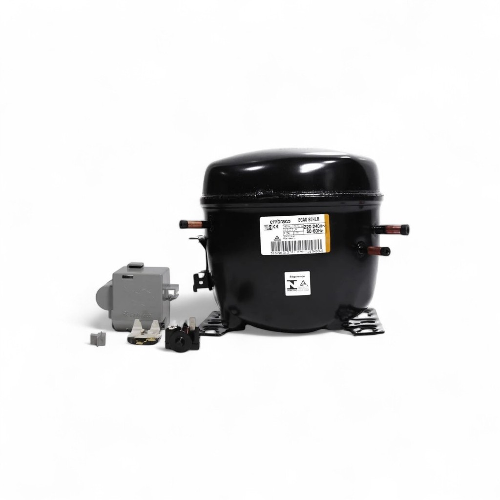 COMPRESSOR GELADEIRA 1/4HP+ EGAS80HLR R134 220V EMBRACO