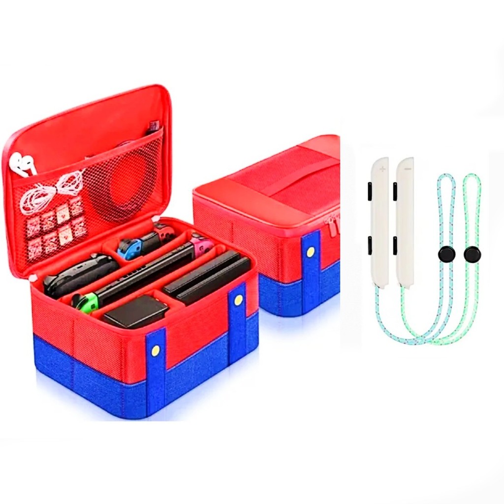 CASE BOLSA PARA NITENDO SWITCH + PAR STRAPS ALÇA REGULÁVEL