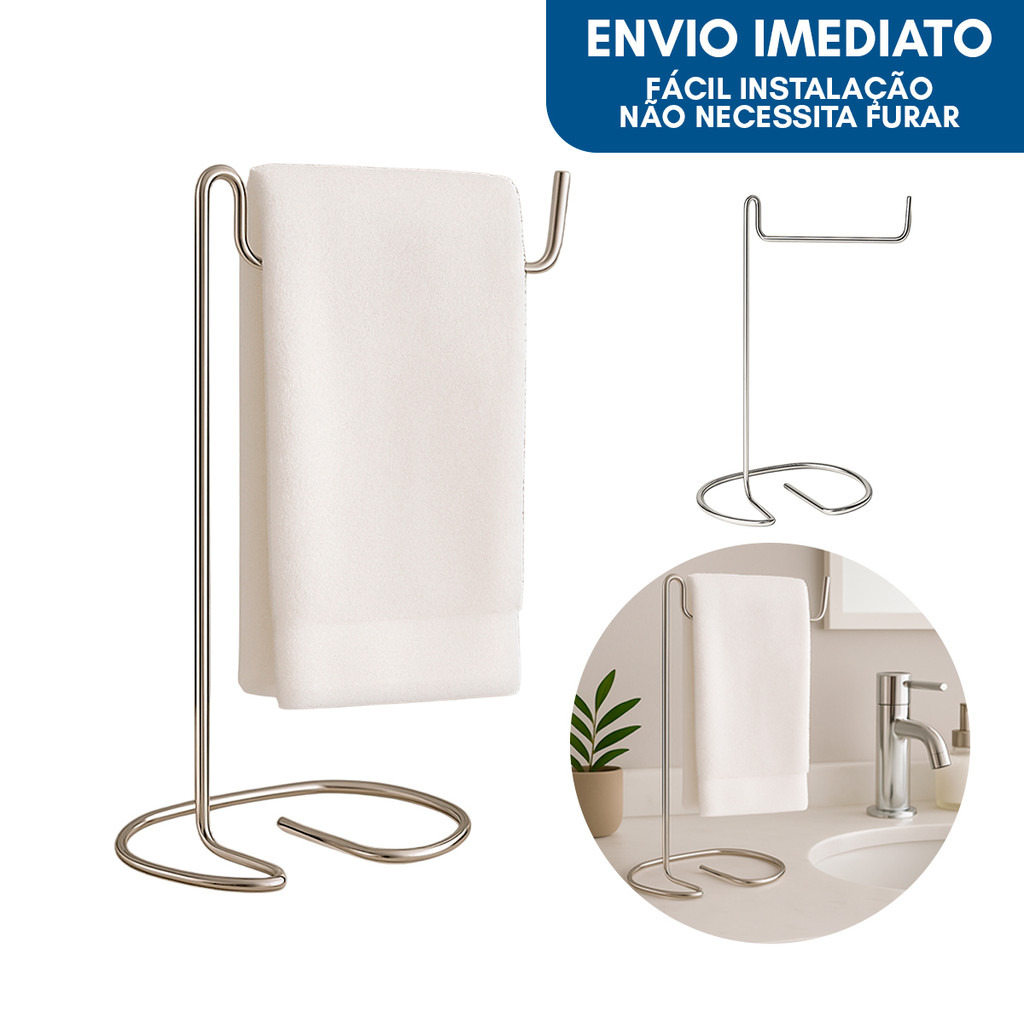 Porta Toalha de Rosto para Pia Lavabo Bancada Suporte Papel Higienico Pano de Prato Preto em Oferta na Shopee