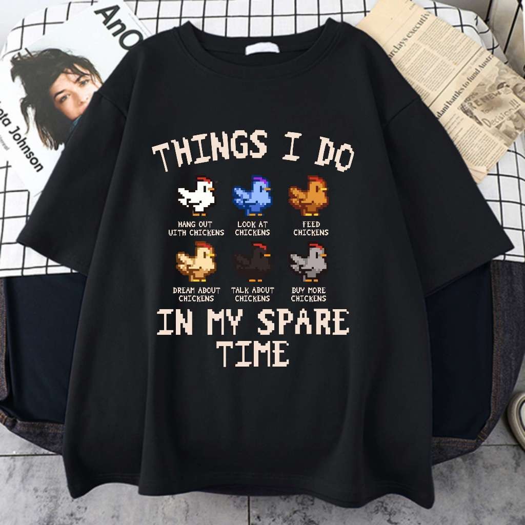 Camiseta Camisa Unissex Stardew Things I Do In My Spare Time Cozy Game