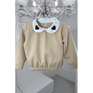 Casaco Infantil Moletom Térmico Bege com Gola de Coração Veludo em Oferta na Shopee
