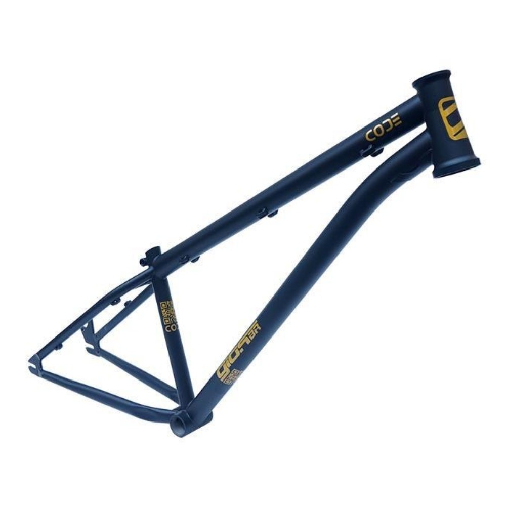 Quadro Gios Code 26 Cromoly Tapered Preto Fosco/Dourado