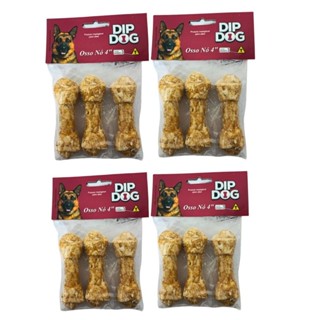 Kit 4 Pacote Ossinho Petisco Dip Dog Natural sabor frango  numero 4 em Oferta na Shopee