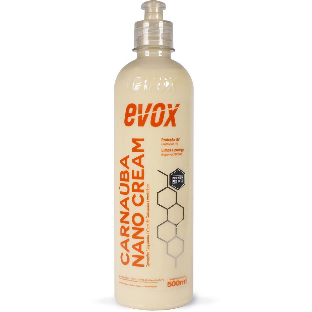 Cera Carnauba Nano Cream  500Ml Uv Limpadora - Evox em Oferta na Shopee
