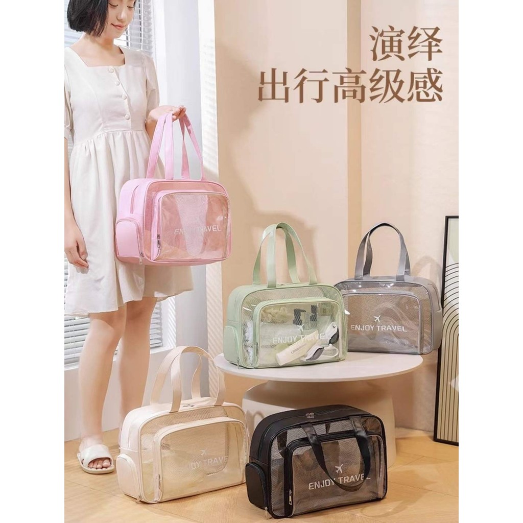 Imagem Bolsa necessaire transparente impermeável para praia piscina ou organização de bagagem Yobel.Loja