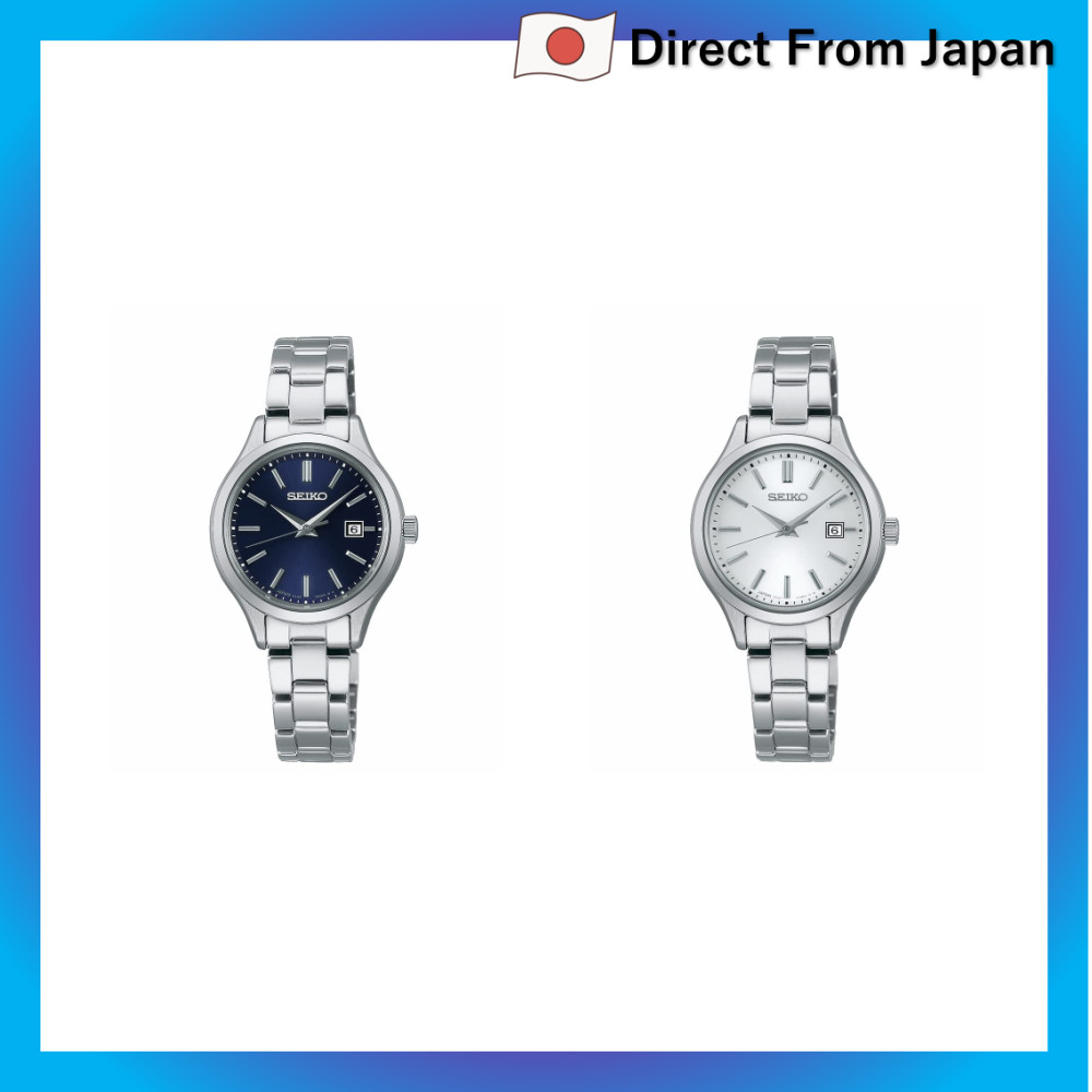 Relógio Seiko STPX093 feminino prateado Seiko Selection Série S Par Solar Caixa: Prata e Ouro Rosa, Mostrador: Branco,Ca