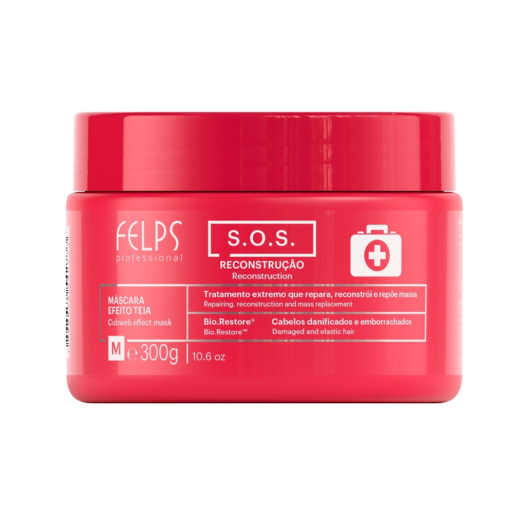 Máscara de Tratamento  SOS Reconstrução Felps Professional - 300g em Oferta na Shopee