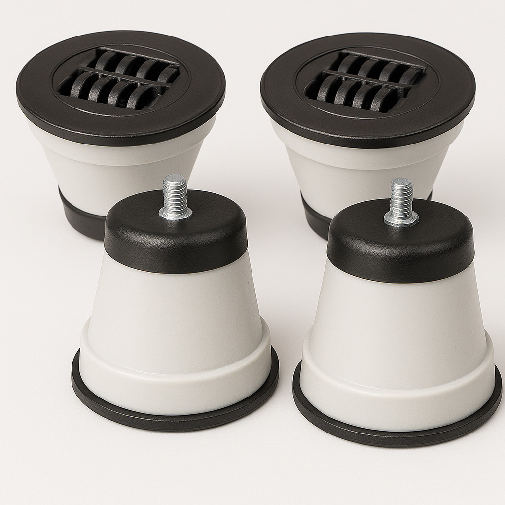 4 Pés Para Moveis Fogão Geladeira Freezer Universal Rodinhas