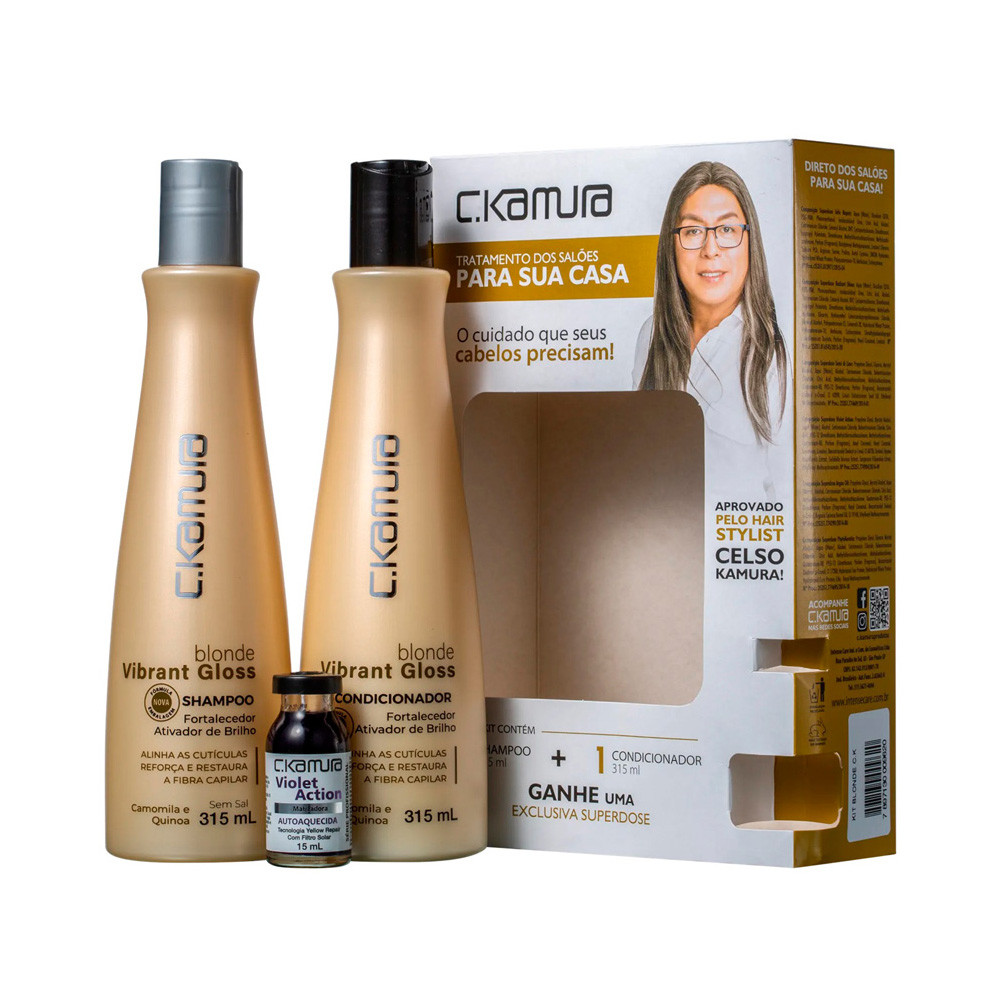 Kit Blond Vibrant Gloss C.Kamura Trio Fortalecedor
