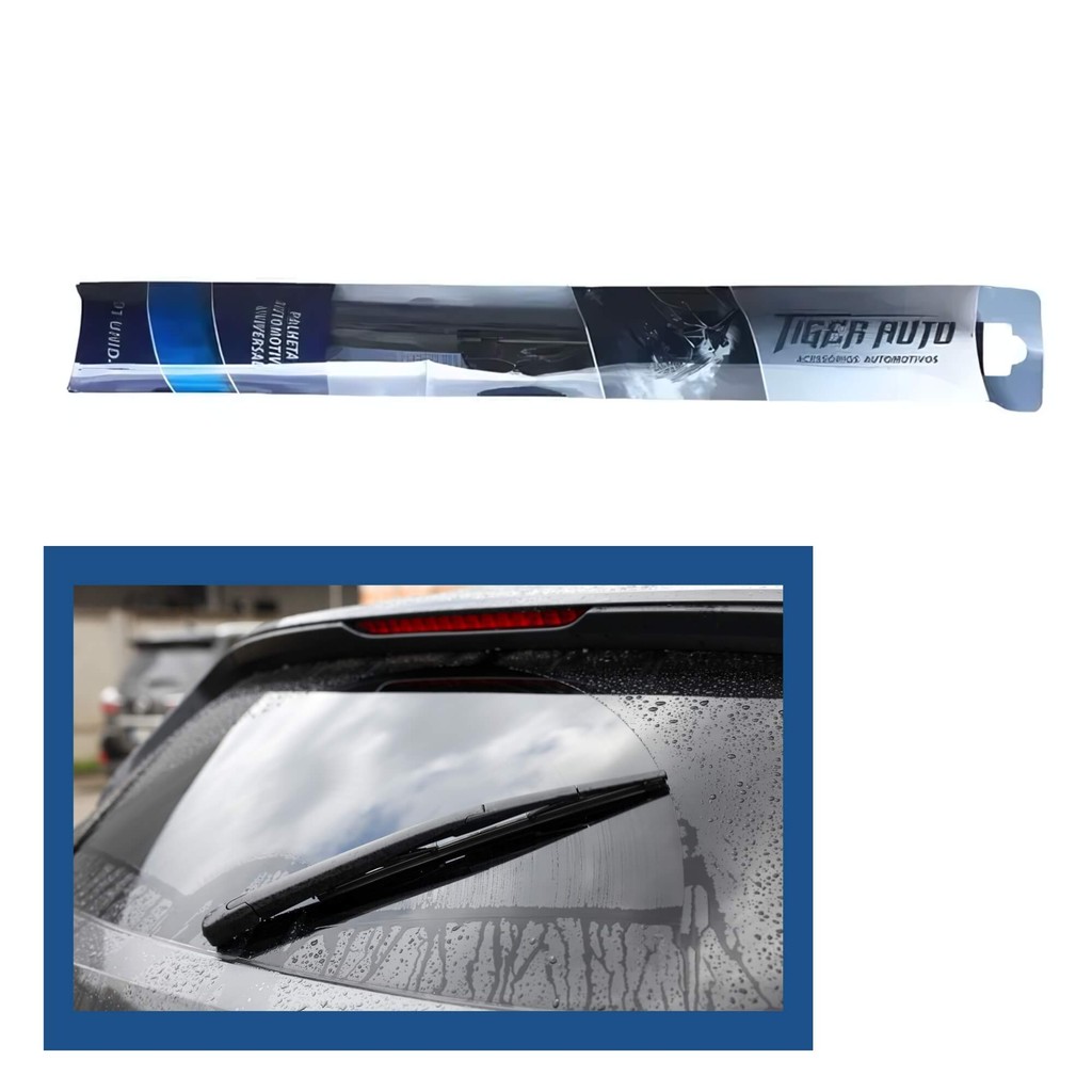 Palheta Limpadora de Silicone Universal 10" Polegadas Para Traseira do Veículo Tiger Auto - 0503010
