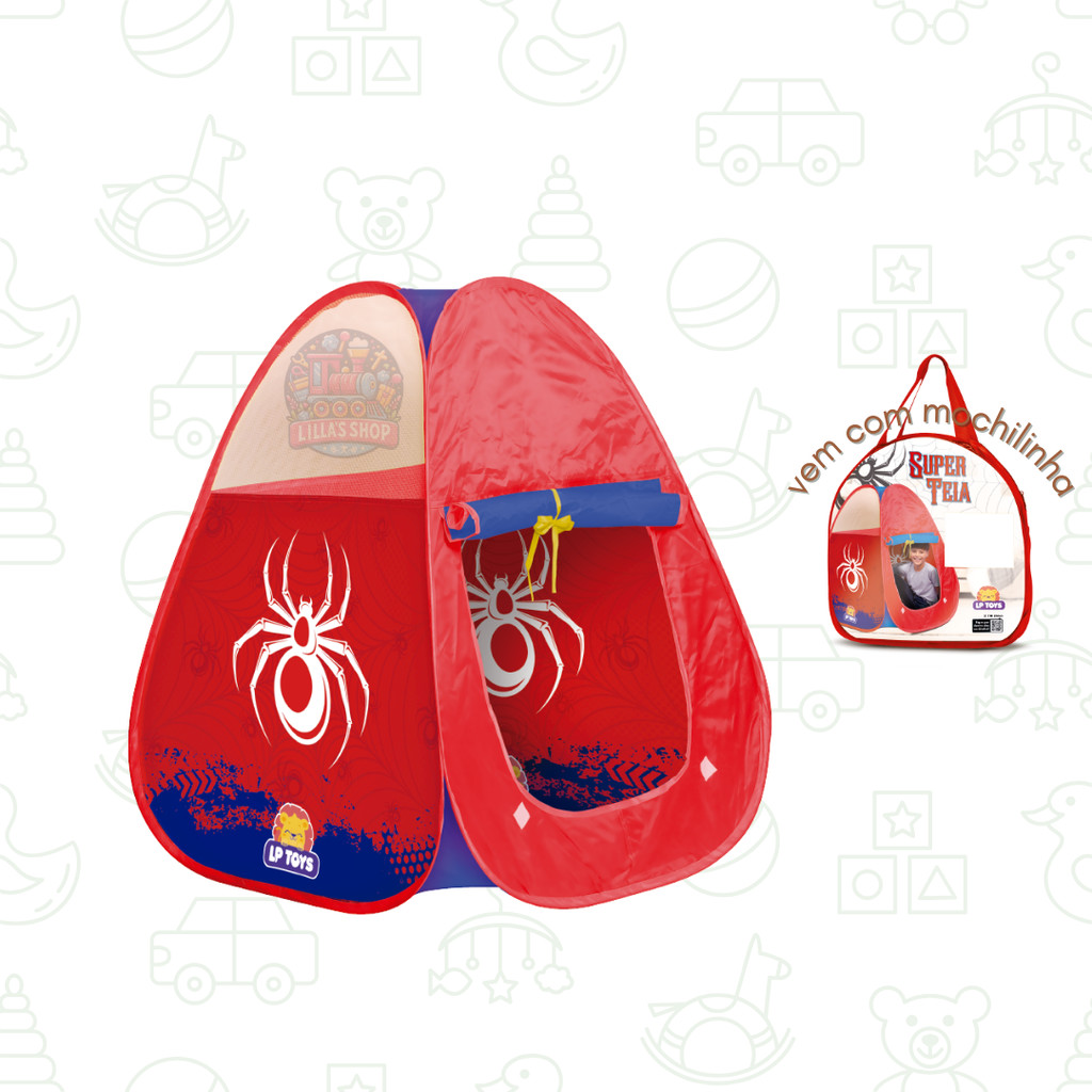 Brinquedo Infantil Menino Barraca Cabaninha Toca Infantil Tema Teia Dobrável - LP Toys em Oferta na Shopee