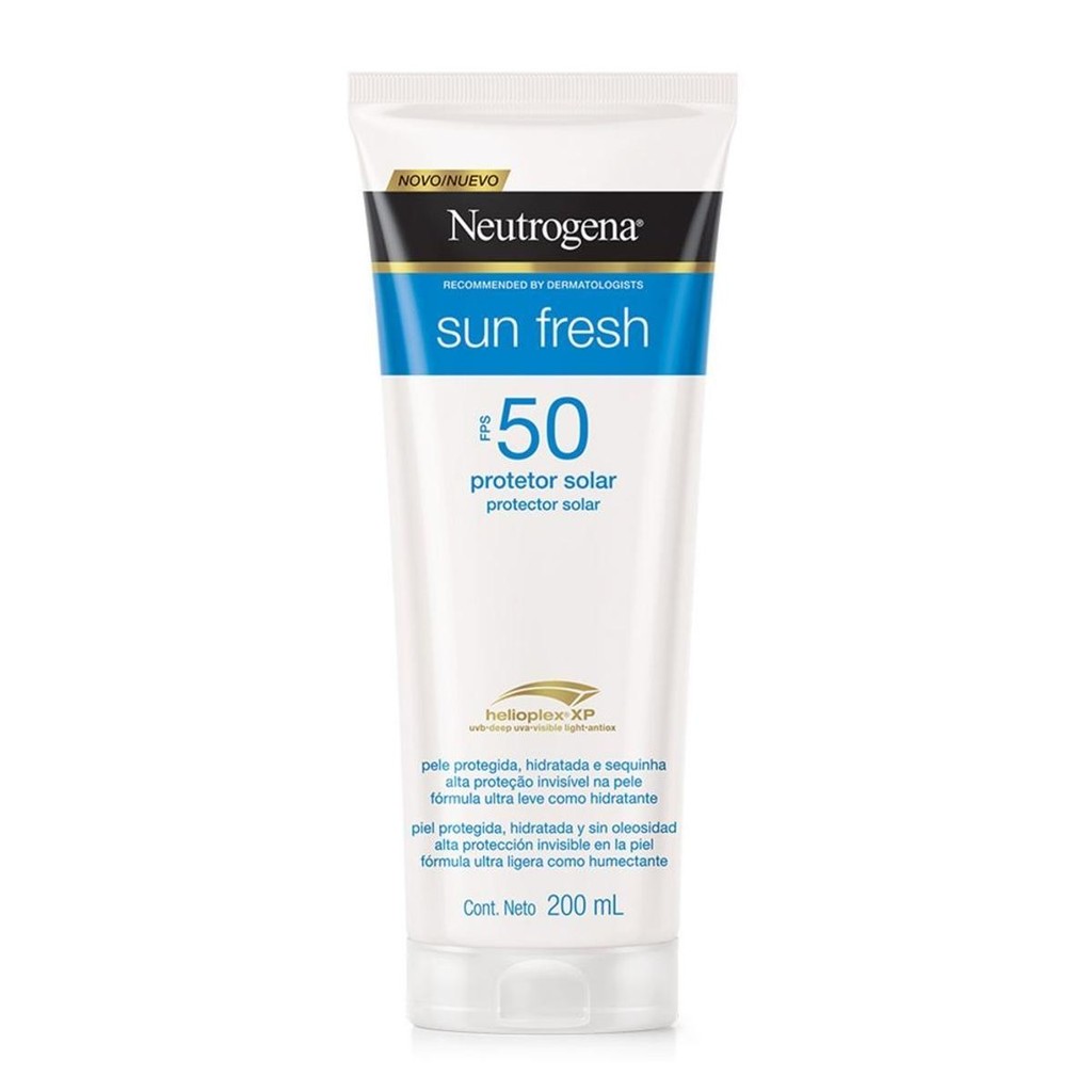 Protetor Solar Corporal Neutrogena Sun Fresh FPS50 200ml em Oferta na Shopee