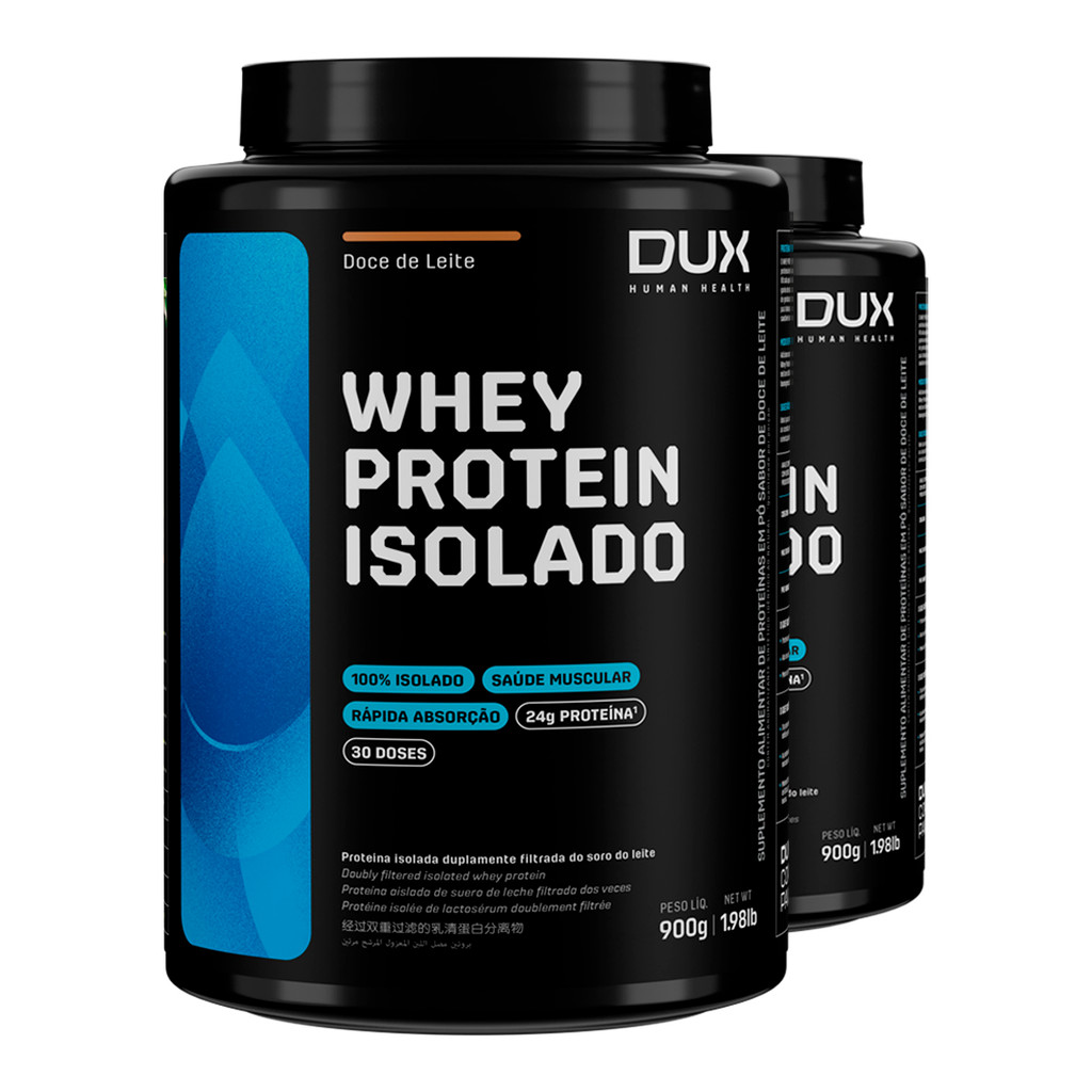 Kit 2 Whey Protein Isolado Dux Doce de Leite 900g