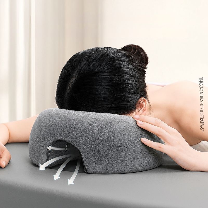 Almofada Apoio para Rosto Anatômica | Ideal para Massagem e Estética | Fisioterapia, Spa e Estética