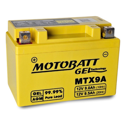 Bateria Motobatt GEL MTX9A12v 9AH Dafra Kansas 150  Honda CB 500 VT 600 Shadow CB 600 CBR 900 RR