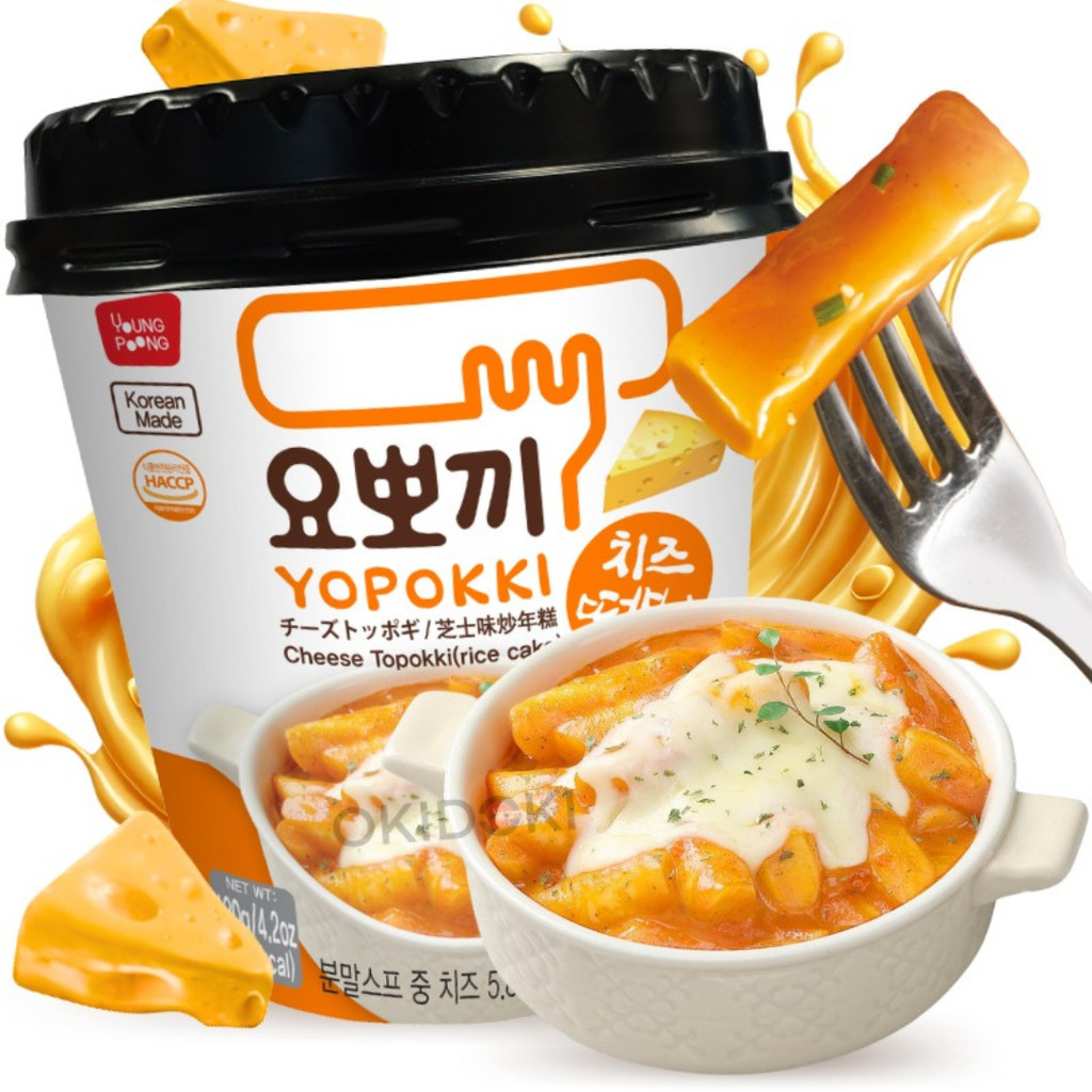 Yopokki Topokki Coreano Queijo Copo Young Poong 120g