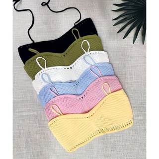 Cropped Cordão Trico Modal Ponto Crochê Amarração Moda Verão em Oferta na Shopee