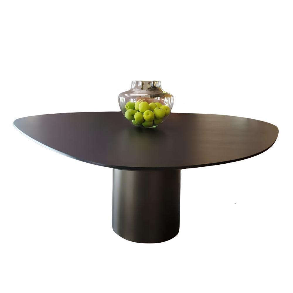 Mesa De Jantar Orgânica Holanda 120x100cm Madeira ébano em Oferta na Shopee