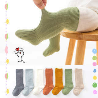 0-5 Anos Kids Toddler Baby Girls Boys Meias Longas De Malha De Algodão Antiderrapante