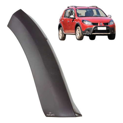 Moldura Parachoque Renault Sandero Stepway 2008 2009 2010 2011 Cor Preto