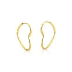 Argola ouro 18k coração 16mm 750