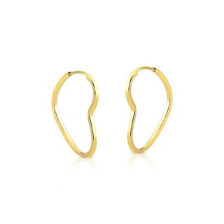 Argola ouro 18k coração 16mm 750 em Oferta na Shopee