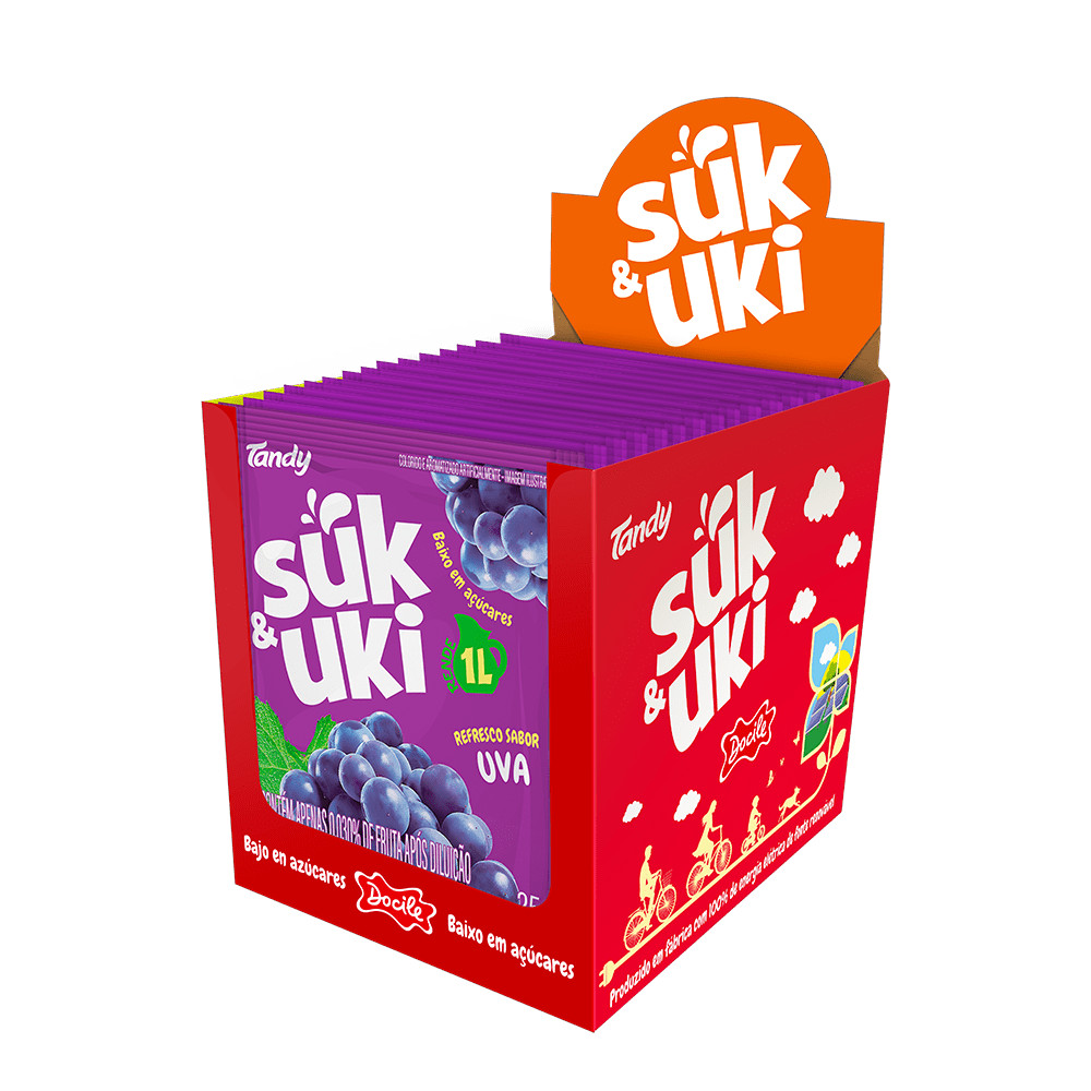 Refresco em Pó Uva com 15un de 25g cada - Docile