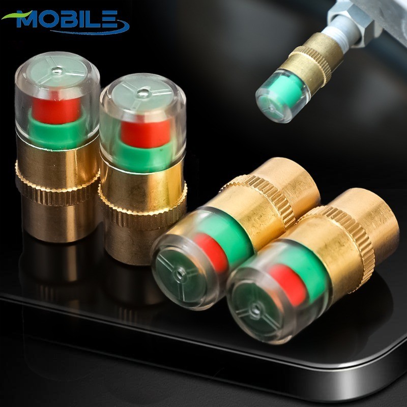2/4/8Pcs Sensor Universal De Tampa De Válvula-Indicador De Pressão De Pneus Para Carros-Monitoramento De Alarme-Ferramenta De Detecção Externa-Prensa De Motocicleta Automática em Oferta na Shopee
