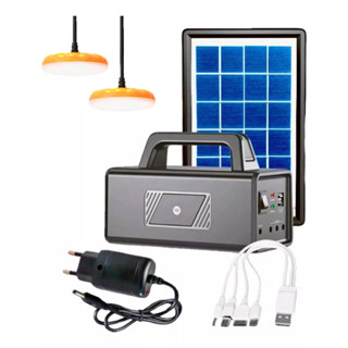 Kit Solar Completo Luatek Dp-7710 9000/12000mah: 2 Lâmpadas Led E Carregador Universal em Oferta na Shopee