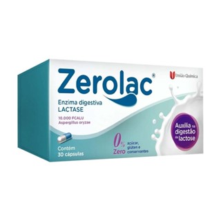 Zerolac Enzima Lactase 10.000 30 Caps Original Zero Açucar em Oferta na Shopee