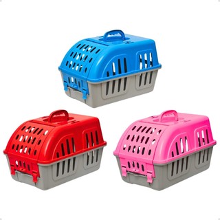 Caixa de Transporte Para Cachorro Cães Gato Coelho Pet N.01 Porte Pequeno Viagem e Passeio Four Plastic