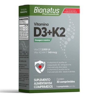 VITAMINA D3+K2 COM 30 COMPRIMIDOS em Oferta na Shopee