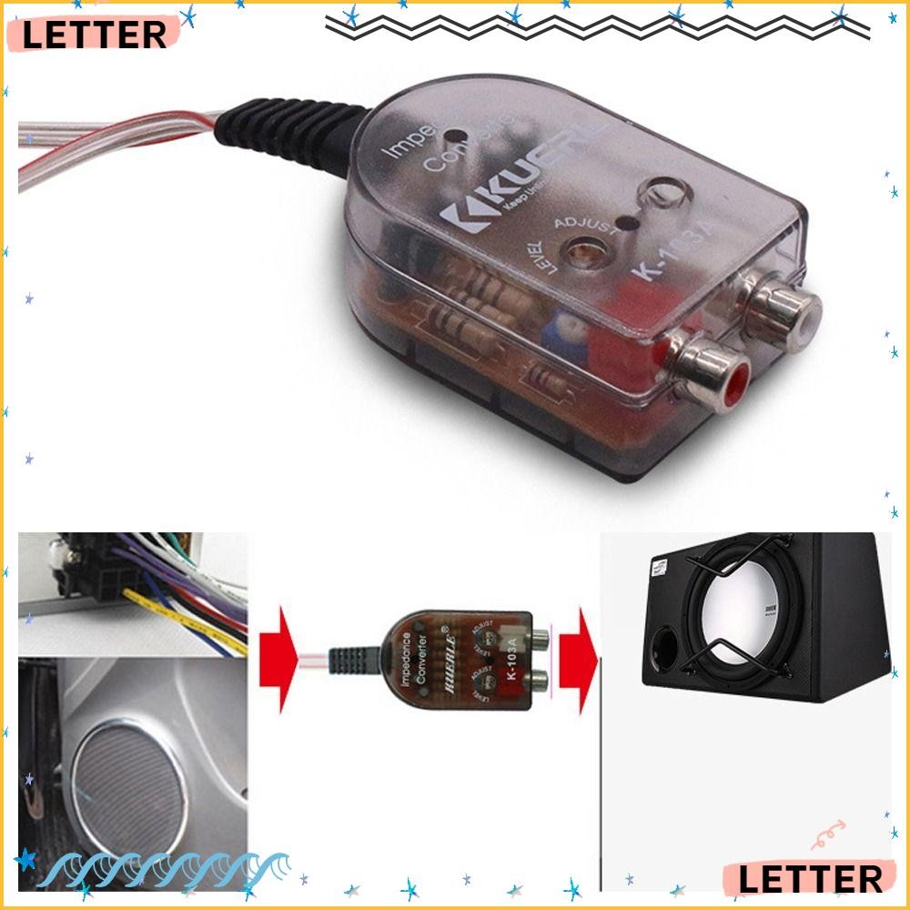 Conversor De Impedância De Áudio De Carta , Subwoofer Carro Alto A Baixo De 50 W , Adaptador RCA De Saída 12 V