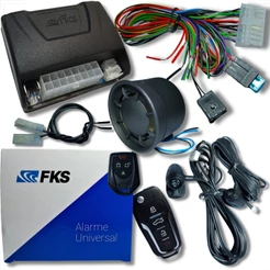 ALARME AUTOMOTIVO LINHA FORD COM CHAVE CANIVETE E BLOQUEADOR VEICULAR UNIVERSAL COMPLETO KIT