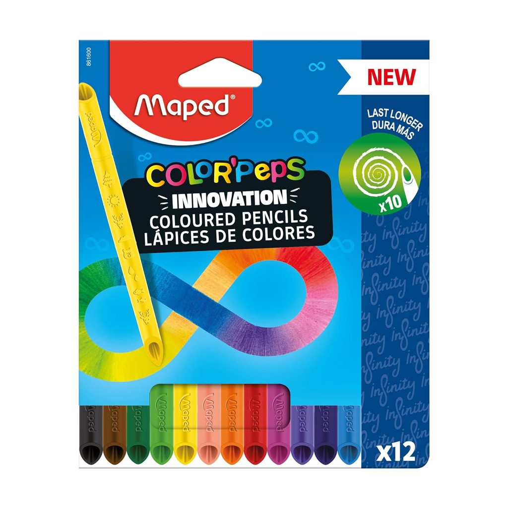 Lápis de Cor ‘Infinity’ 12 Cores | Linha ColorPeps | Estojo | Maped