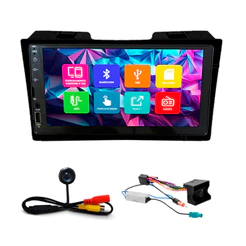 Kit Multimidia 7 Pol C3 Peugeot 307 Hatch Sedan SW 2000 2001 2002 A 2012 2013 Espelhamento Android Ios 2 Din Preto