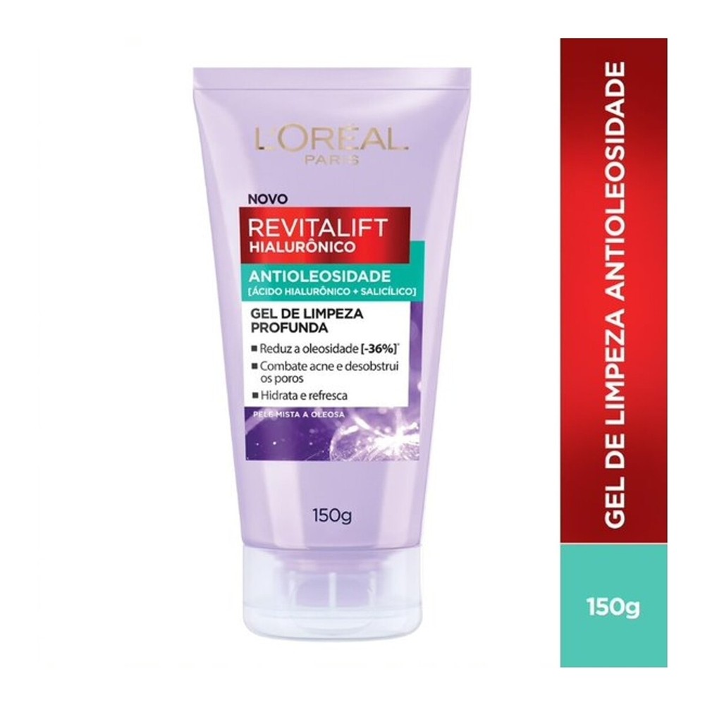 Gel de Limpeza Profunda L'Oreal Paris Revitalift Hialuronico Antioleosidade 150g