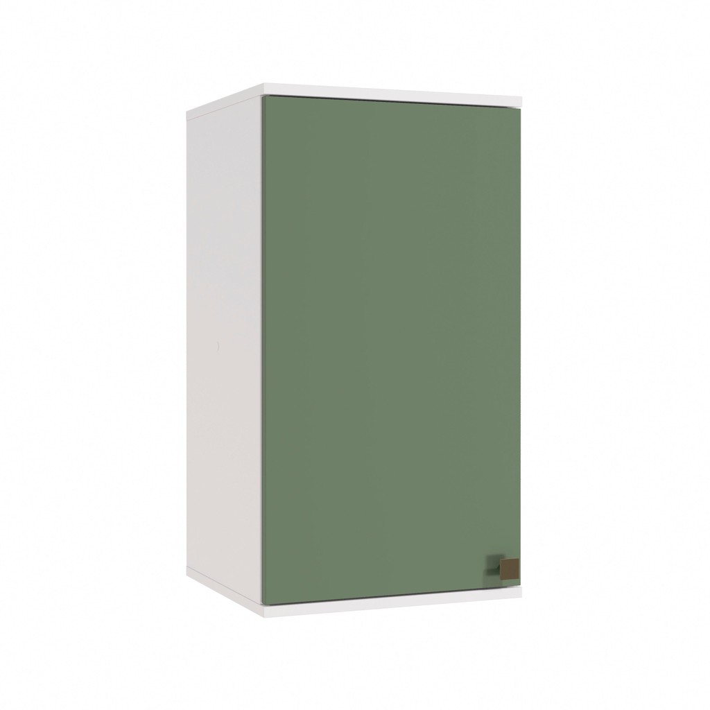 Armário Aéreo Celeste Kappesberg 100% MDF 1 Porta Branco/Verde 40cm em Oferta na Shopee