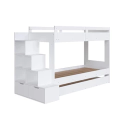 Cama Treliche Infantil com Escada e Cama Auxiliar Branco