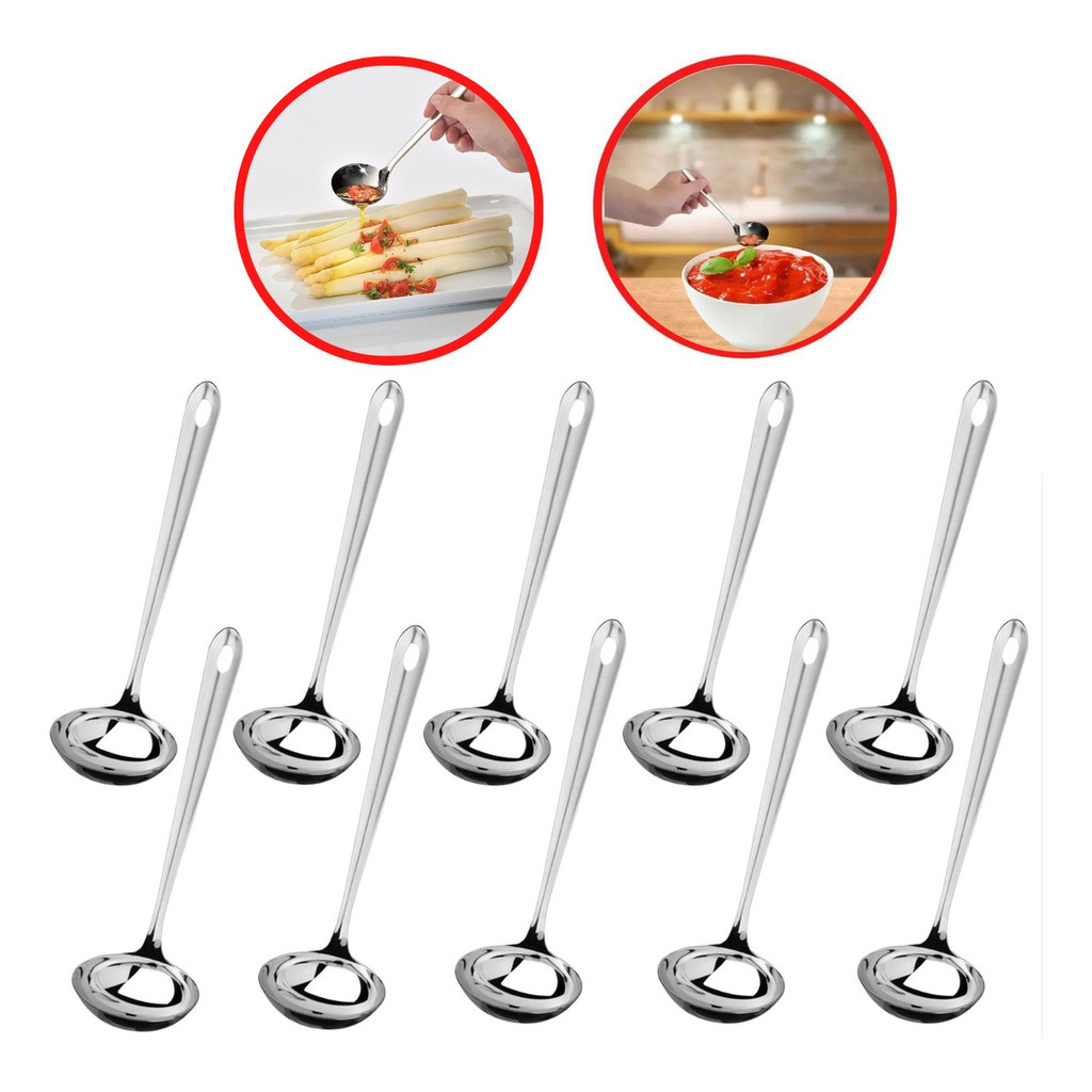 Kit 10 Mini Concha Pequena Pra Servir Molho Caldo Metal Inox em Oferta na Shopee