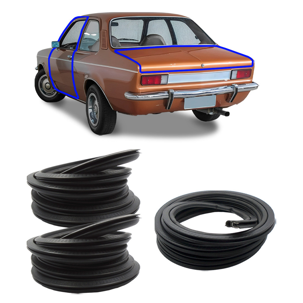 Kit Borrachas 2 Portas e Mala Chevrolet Chevette 1973 a 1982 Borrachauto em Oferta na Shopee