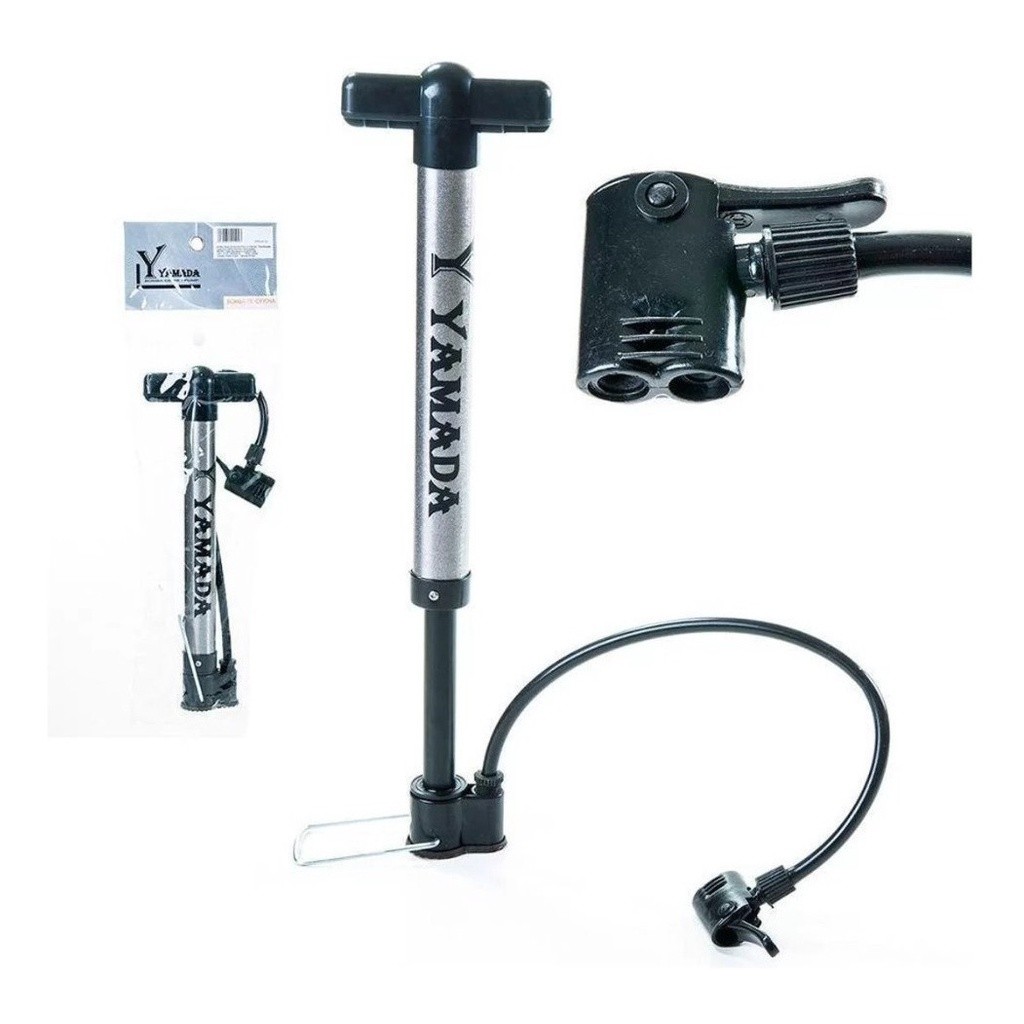 Bomba De Encher Pneu De Bike Alumínio 30cm De Chão Yamada - Sports & Outdoors