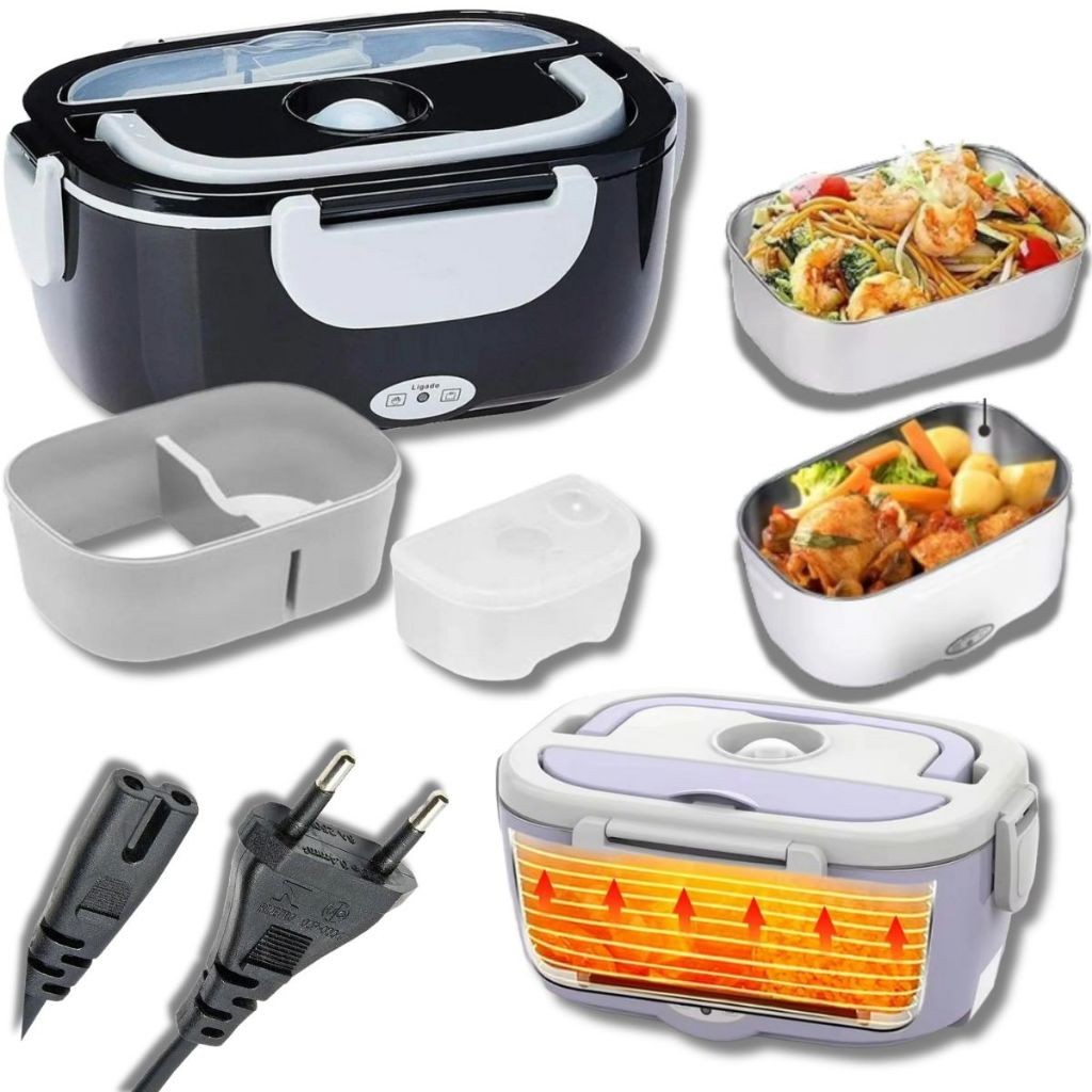 Marmita Elétrica Portátil 2 em 1 Bivolt 12V/24V e 110V/220V para Casa, Carro, Uber e Caminhão em Oferta na Shopee