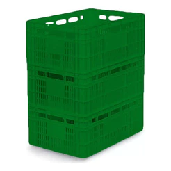 Caixa Bandeja Plástica Vazada Hortifruti Agrícola Reforçada P/ Frutas Verduras Legumes Multiuso