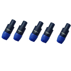 Kit 5 Conector Plug Speakon Santo Angelo 4 Polos Linha Sa2x